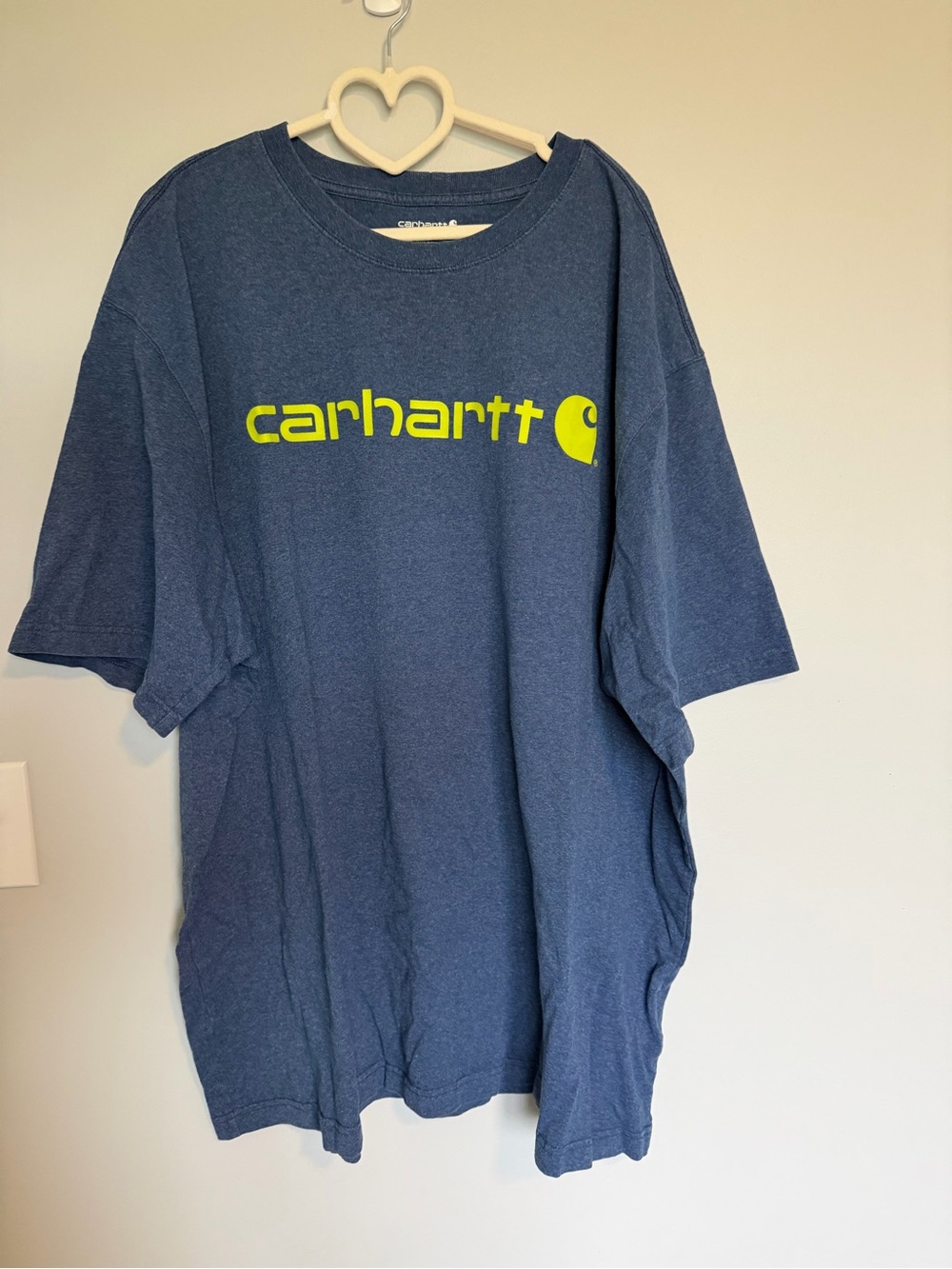 Carhartt Navy Short Sleeve Tee with White Neck Print